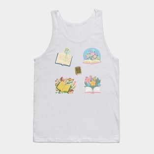 Book with flowers - Green Edition Bookish Pack Tank Top